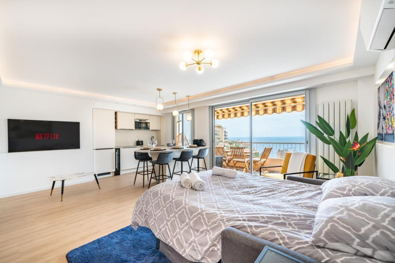 Baie De Monaco - Terrasse Vue Mer - Parking - Af Бюсолей Екстериор снимка
