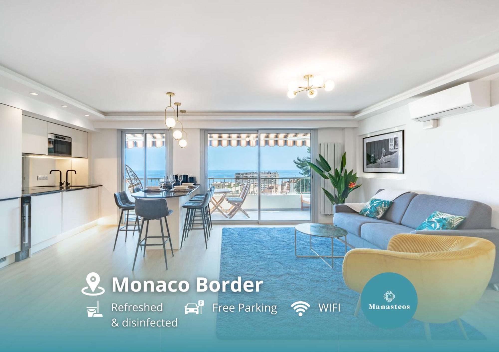Baie De Monaco - Terrasse Vue Mer - Parking - Af Бюсолей Екстериор снимка